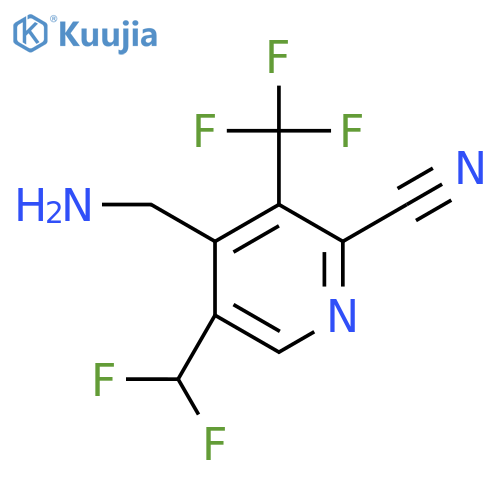 4-(Aminomethyl)-2-cyano-5-(difluoromethyl)-3-(trifluoromethyl)pyridine structure