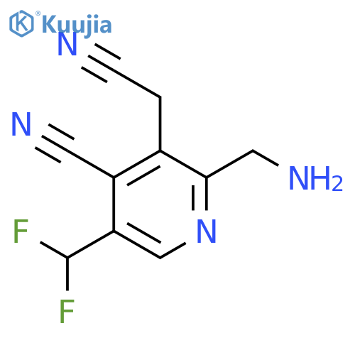 2-(Aminomethyl)-4-cyano-5-(difluoromethyl)pyridine-3-acetonitrile structure