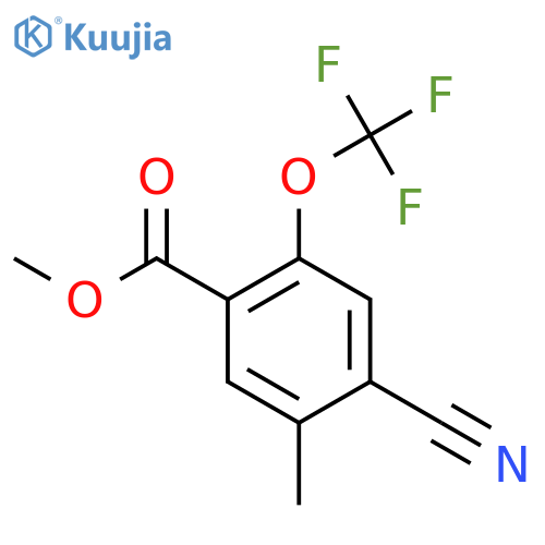 Methyl 4-cyano-5-methyl-2-(trifluoromethoxy)benzoate structure