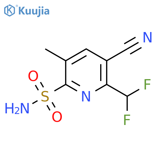 3-Cyano-2-(difluoromethyl)-5-methylpyridine-6-sulfonamide structure