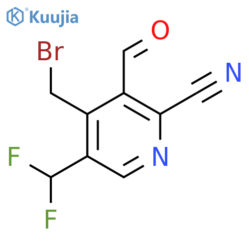 4-(Bromomethyl)-2-cyano-5-(difluoromethyl)pyridine-3-carboxaldehyde structure