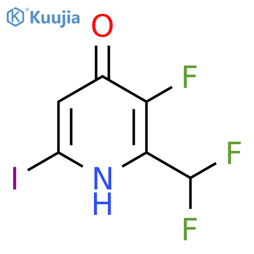 2-(Difluoromethyl)-3-fluoro-4-hydroxy-6-iodopyridine structure