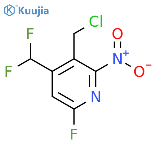 3-(Chloromethyl)-4-(difluoromethyl)-6-fluoro-2-nitropyridine structure