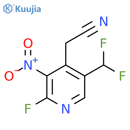 5-(Difluoromethyl)-2-fluoro-3-nitropyridine-4-acetonitrile structure