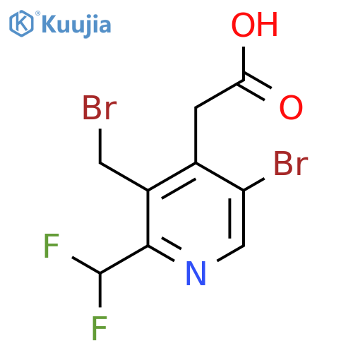 5-Bromo-3-(bromomethyl)-2-(difluoromethyl)pyridine-4-acetic acid structure