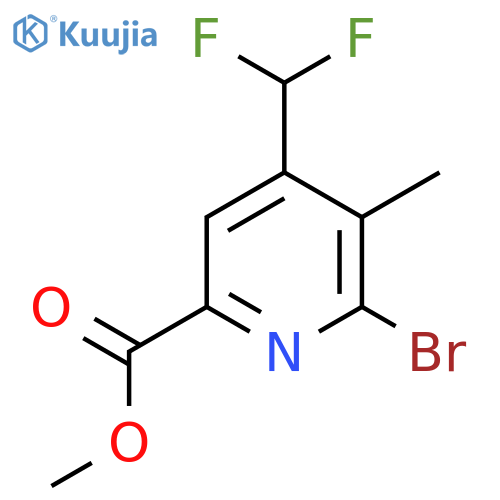 Methyl 2-bromo-4-(difluoromethyl)-3-methylpyridine-6-carboxylate structure