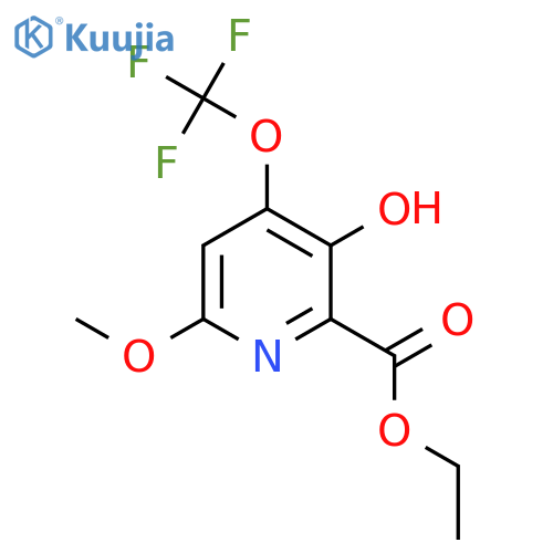 Ethyl 3-hydroxy-6-methoxy-4-(trifluoromethoxy)pyridine-2-carboxylate structure