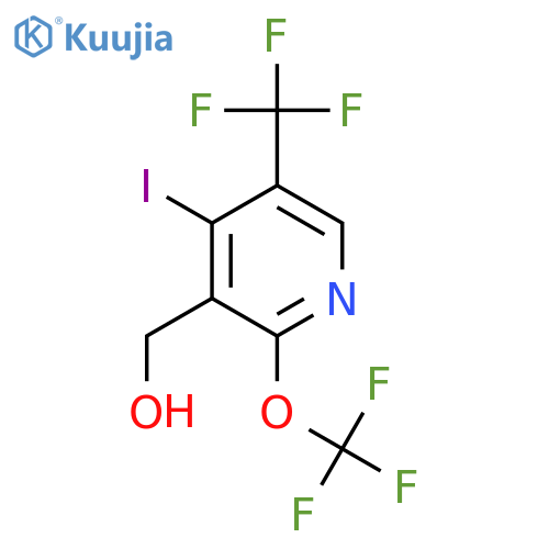 4-Iodo-2-(trifluoromethoxy)-5-(trifluoromethyl)pyridine-3-methanol structure