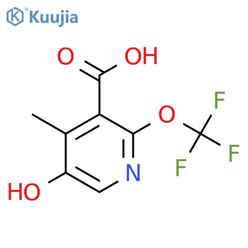 5-Hydroxy-4-methyl-2-(trifluoromethoxy)pyridine-3-carboxylic acid structure