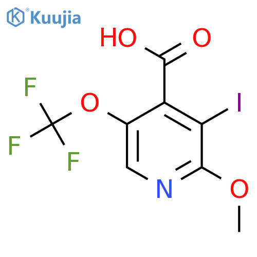 3-Iodo-2-methoxy-5-(trifluoromethoxy)pyridine-4-carboxylic acid structure