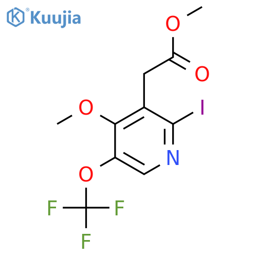 Methyl 2-iodo-4-methoxy-5-(trifluoromethoxy)pyridine-3-acetate structure