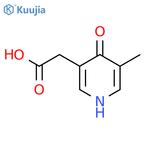 4-Hydroxy-3-methylpyridine-5-acetic acid structure
