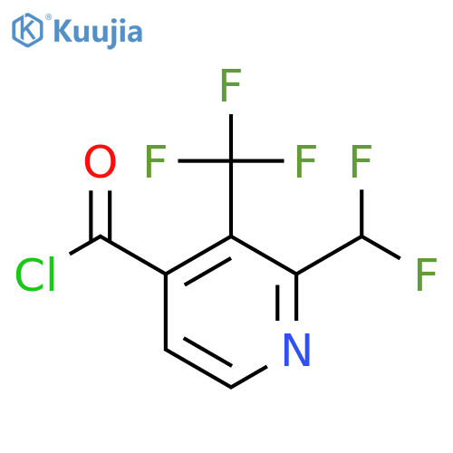 2-(Difluoromethyl)-3-(trifluoromethyl)pyridine-4-carbonyl chloride structure