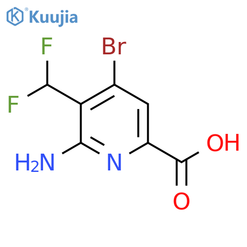 2-Amino-4-bromo-3-(difluoromethyl)pyridine-6-carboxylic acid structure