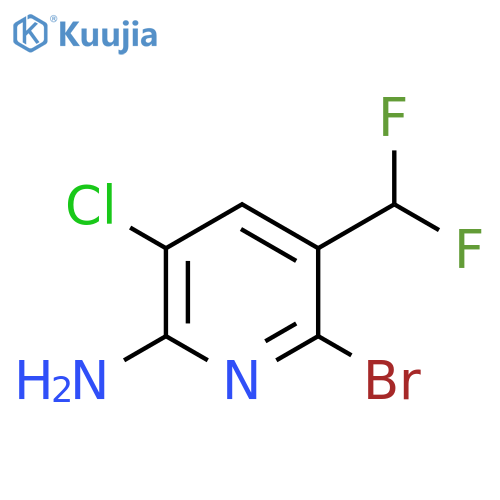 2-Amino-6-bromo-3-chloro-5-(difluoromethyl)pyridine structure