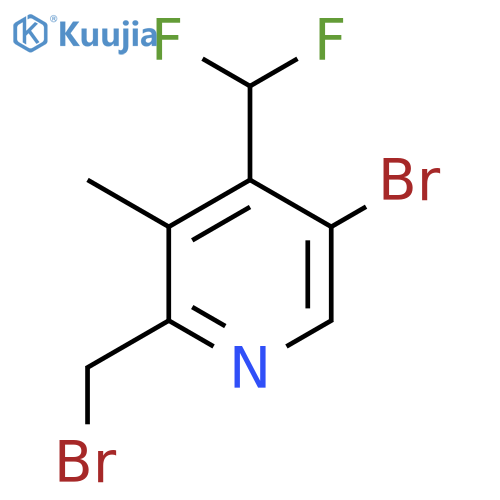 5-Bromo-2-(bromomethyl)-4-(difluoromethyl)-3-methylpyridine structure