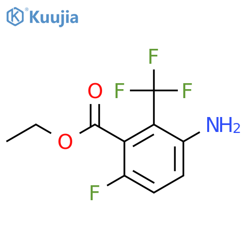 Ethyl 3-amino-6-fluoro-2-(trifluoromethyl)benzoate structure