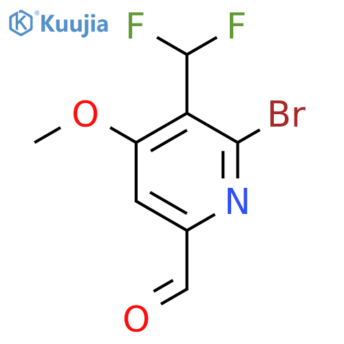 2-Bromo-3-(difluoromethyl)-4-methoxypyridine-6-carboxaldehyde structure