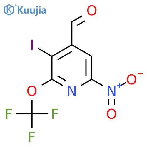 3-Iodo-6-nitro-2-(trifluoromethoxy)pyridine-4-carboxaldehyde structure