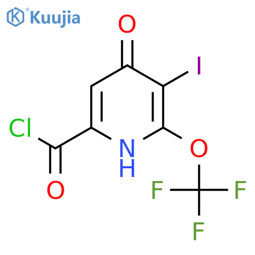 4-Hydroxy-3-iodo-2-(trifluoromethoxy)pyridine-6-carbonyl chloride structure