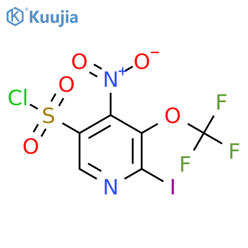 2-Iodo-4-nitro-3-(trifluoromethoxy)pyridine-5-sulfonyl chloride structure