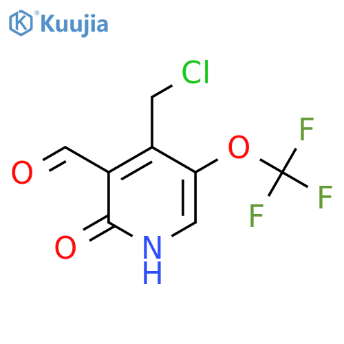 4-(Chloromethyl)-2-hydroxy-5-(trifluoromethoxy)pyridine-3-carboxaldehyde structure