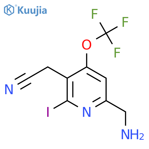 6-(Aminomethyl)-2-iodo-4-(trifluoromethoxy)pyridine-3-acetonitrile structure