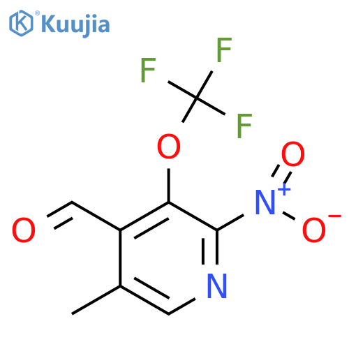 5-Methyl-2-nitro-3-(trifluoromethoxy)pyridine-4-carboxaldehyde structure