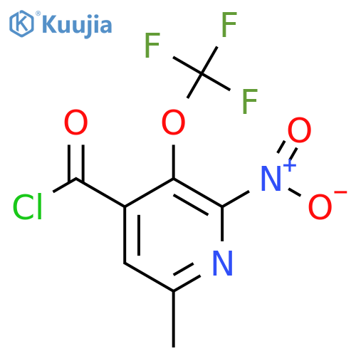 6-Methyl-2-nitro-3-(trifluoromethoxy)pyridine-4-carbonyl chloride structure