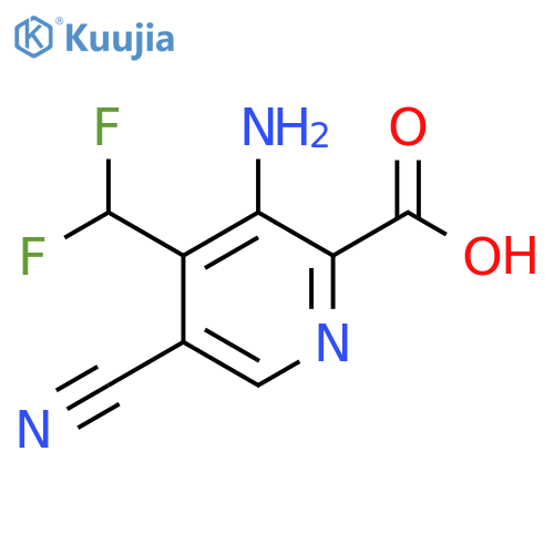 3-Amino-5-cyano-4-(difluoromethyl)pyridine-2-carboxylic acid structure