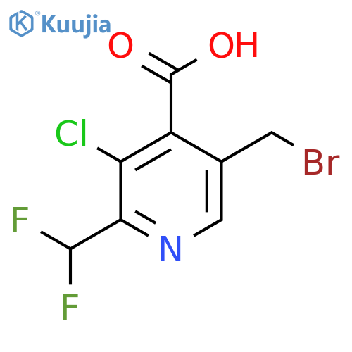 5-(Bromomethyl)-3-chloro-2-(difluoromethyl)pyridine-4-carboxylic acid structure