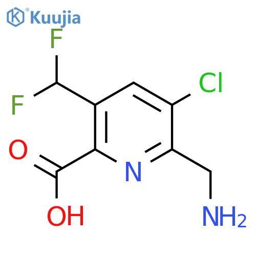 2-(Aminomethyl)-3-chloro-5-(difluoromethyl)pyridine-6-carboxylic acid structure