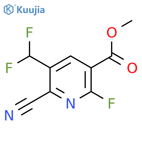 Methyl 2-cyano-3-(difluoromethyl)-6-fluoropyridine-5-carboxylate structure