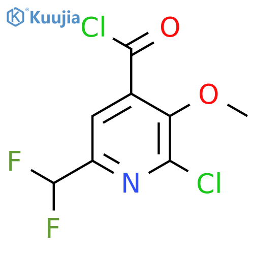 2-Chloro-6-(difluoromethyl)-3-methoxypyridine-4-carbonyl chloride structure