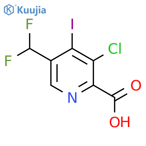 3-Chloro-5-(difluoromethyl)-4-iodopyridine-2-carboxylic acid structure