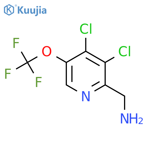 2-(Aminomethyl)-3,4-dichloro-5-(trifluoromethoxy)pyridine structure