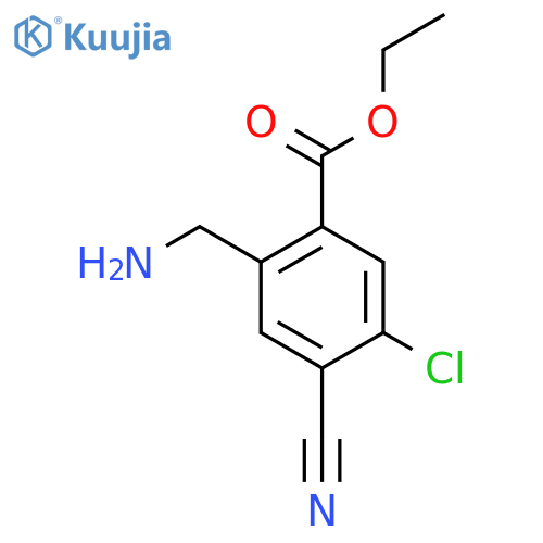 Ethyl 2-aminomethyl-5-chloro-4-cyanobenzoate structure