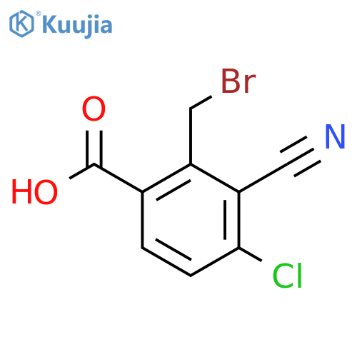 2-Bromomethyl-4-chloro-3-cyanobenzoic acid structure