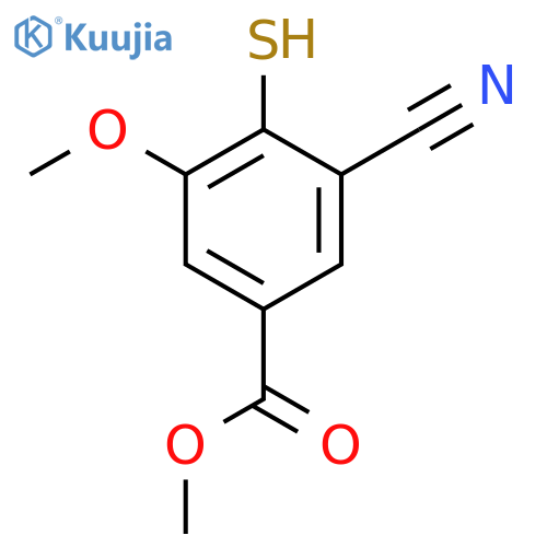 Methyl 3-cyano-4-mercapto-5-methoxybenzoate structure