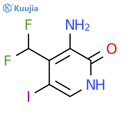 3-Amino-4-(difluoromethyl)-2-hydroxy-5-iodopyridine structure