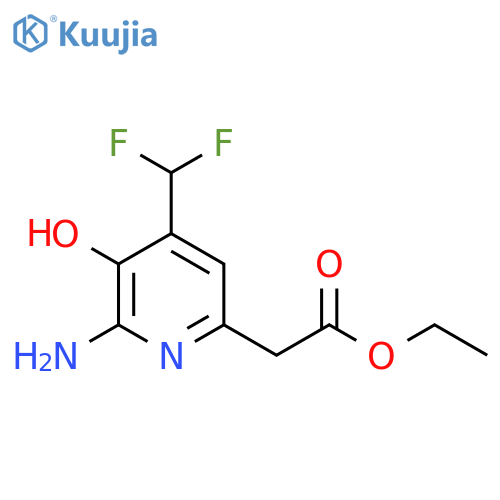 Ethyl 2-amino-4-(difluoromethyl)-3-hydroxypyridine-6-acetate structure