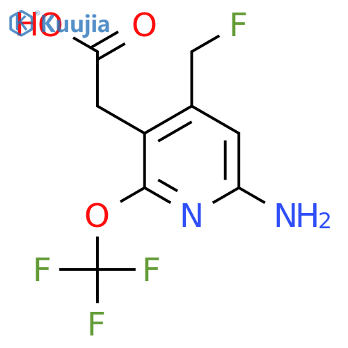 6-Amino-4-(fluoromethyl)-2-(trifluoromethoxy)pyridine-3-acetic acid structure