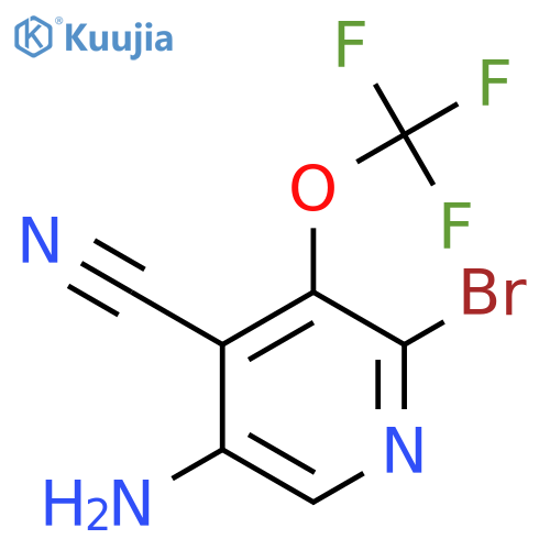 5-Amino-2-bromo-4-cyano-3-(trifluoromethoxy)pyridine structure