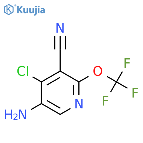 5-Amino-4-chloro-3-cyano-2-(trifluoromethoxy)pyridine structure
