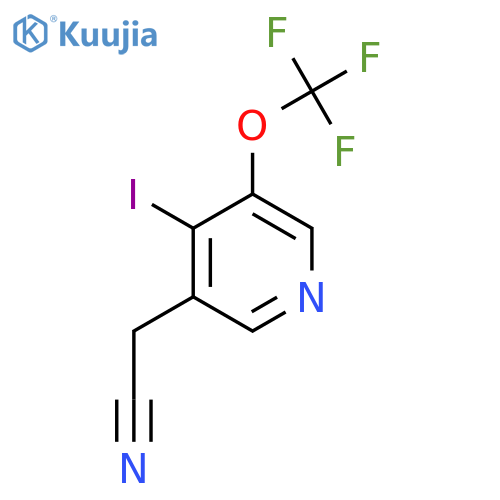 4-Iodo-3-(trifluoromethoxy)pyridine-5-acetonitrile structure