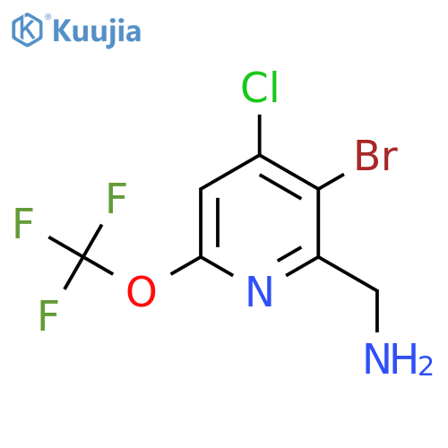 2-(Aminomethyl)-3-bromo-4-chloro-6-(trifluoromethoxy)pyridine structure