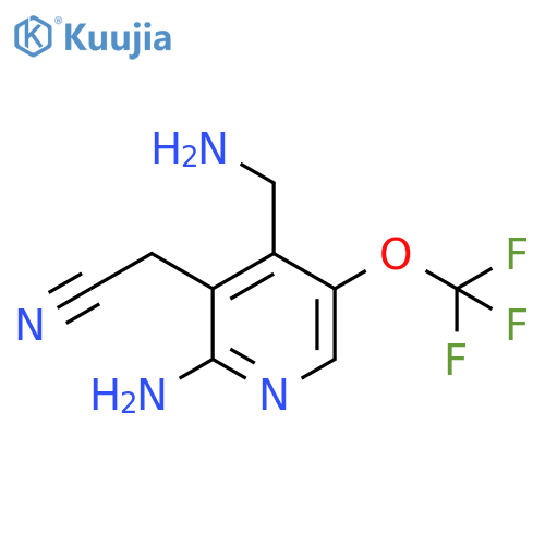 2-Amino-4-(aminomethyl)-5-(trifluoromethoxy)pyridine-3-acetonitrile structure