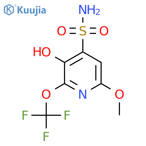 3-Hydroxy-6-methoxy-2-(trifluoromethoxy)pyridine-4-sulfonamide structure