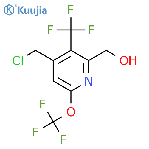 4-(Chloromethyl)-6-(trifluoromethoxy)-3-(trifluoromethyl)pyridine-2-methanol structure