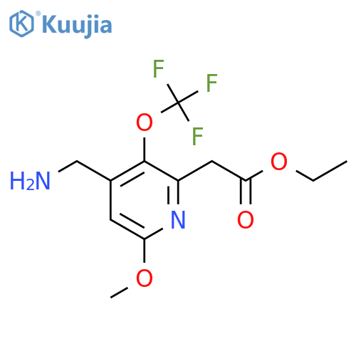 Ethyl 4-(aminomethyl)-6-methoxy-3-(trifluoromethoxy)pyridine-2-acetate structure